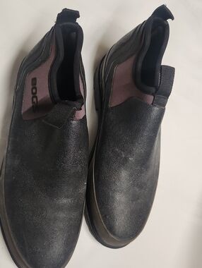 Bogs Men's Black Slip-On Loafers Tillamook Black And Brown Size 9